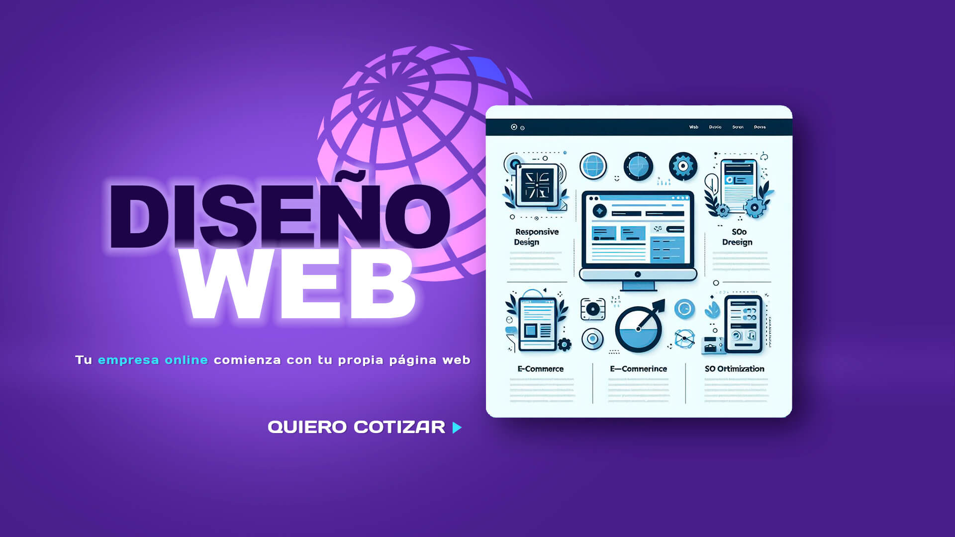Diseño de páginas web y sitios e-commerce. Desarrollo web para empresas